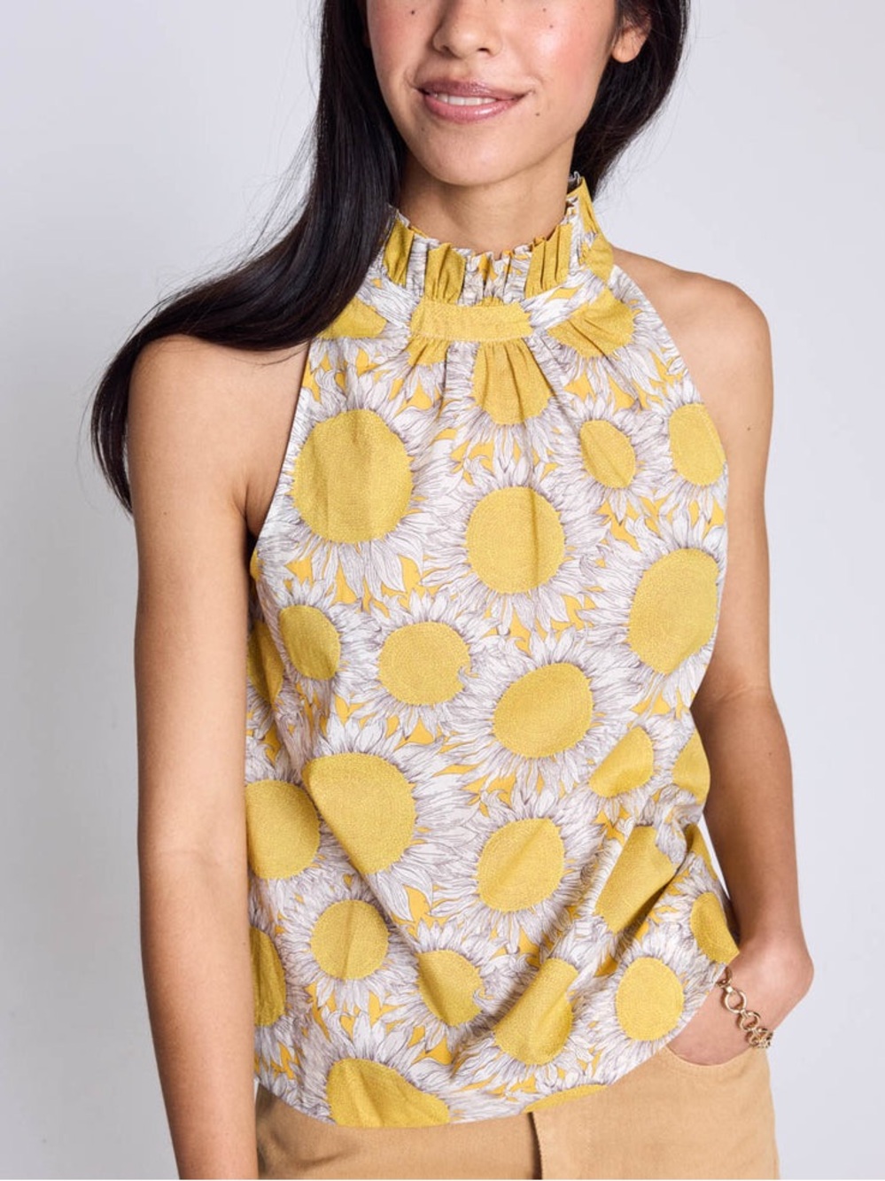 Balzac Paris Top Leonora Sunflower Liberty Print